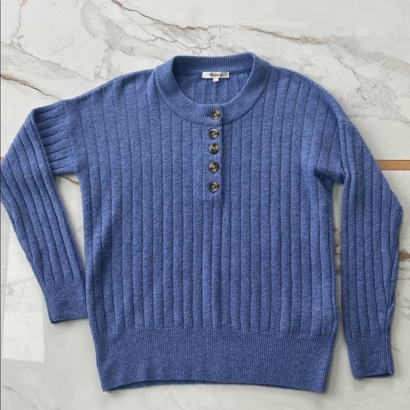 NWT XS Madewell Bowden Henley Sweater in Coziest Yarn - Picture 2 of 5
